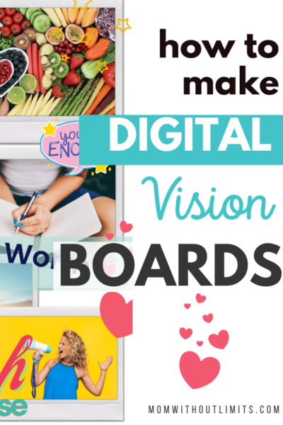 Vision boards are fun (if you are crafty), but you don't have to avoid them if you aren't (like me). You can do a digital vision board in just a few minutes and use free resources. Find out how now or repin for later.